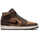Кроссовки Nike Air Jordan 1 Mid коричневые высокие SE Dark Chocolate DC7294-200