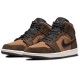 Кроссовки Nike Air Jordan 1 Mid коричневые высокие SE Dark Chocolate DC7294-200