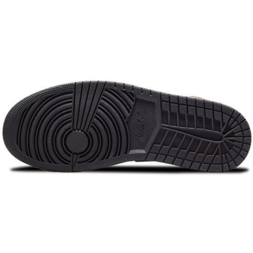 Кроссовки Nike Air Jordan 1 Mid коричневые высокие SE Dark Chocolate DC7294-200