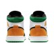 Кроссовки Nike Air Jordan 1 Mid SE Oakland черно-белые с зелеными и оранжевыми вставками 852542-101