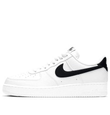 Кроссовки Nike Air Force 1 Low White and Black White Black Pebbled Leather черно-белые