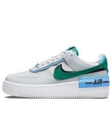 Кроссовки Nike Air Force 1 женские Shadow Photon Dust Malachite серые с зеленым низкие CI0919-004