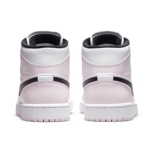 Nike Air Jordan 1 Mid Barely Rose высокие женские бело-розовые BQ6472-500