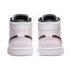 Nike Air Jordan 1 Mid Barely Rose высокие женские бело-розовые BQ6472-500