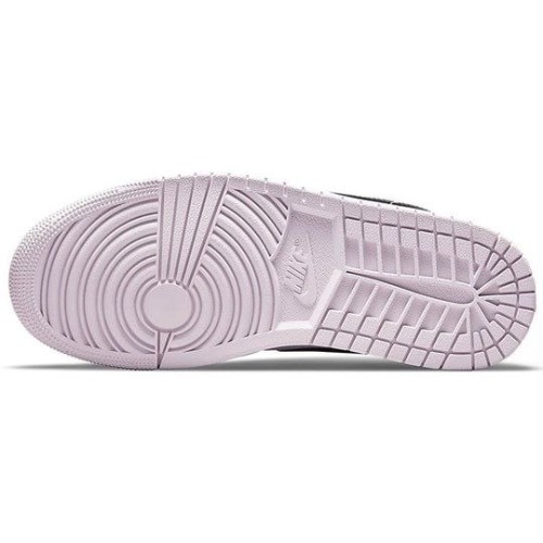 Nike Air Jordan 1 Mid Barely Rose высокие женские бело-розовые BQ6472-500