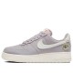Кроссовки Nike Air Force 1 07 SE Air Sprung женские серые низкие с бабочкой DJ6378-500