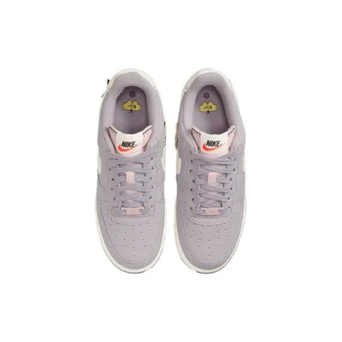 Кроссовки Nike Air Force 1 07 SE Air Sprung женские серые низкие с бабочкой DJ6378-500