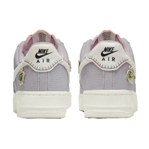 Кроссовки Nike Air Force 1 07 SE Air Sprung женские серые низкие с бабочкой DJ6378-500