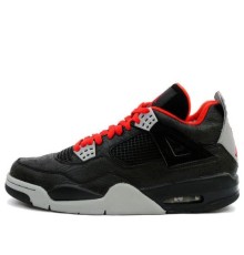 Кроссовки Nike Air Jordan 4 Retro Rare Air Laser черные с серыми вставками 312255-061