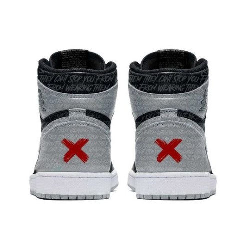 Кроссовки Nike Air Jordan 1 Retro High OG Rebellionaire черно-серые высокие 555088-036