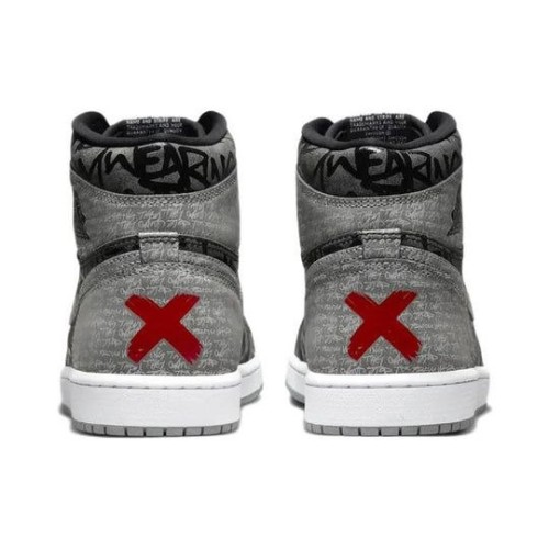 Кроссовки Nike Air Jordan 1 Retro High OG Rebellionaire черно-серые высокие 555088-036