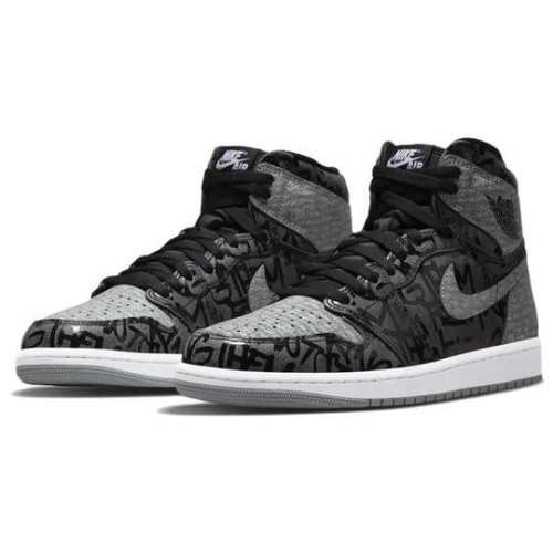 Кроссовки Nike Air Jordan 1 Retro High OG Rebellionaire черно-серые высокие 555088-036