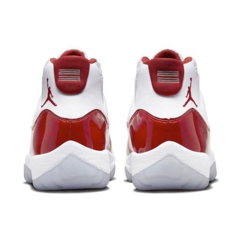 Кроссовки Nike Air Jordan 11 Retro Cherry белые с красной полосой CT8012-116