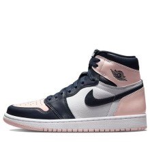 Кроссовки Nike Air Jordan 1 Retro женские высокие черные с розовым DD9335-641