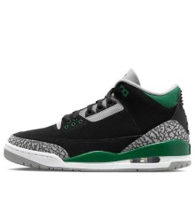 Кроссовки Nike Air Jordan 3 Retro Pine Green черно-зеленые низкие CT8532-030