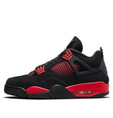 Черные кроссовки Nike Air Jordan 4 Retro Red Thunder