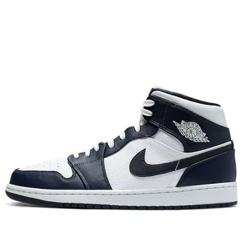 Черно-белые Кроссовки Nike Air Jordan 1 Mid Obsidian