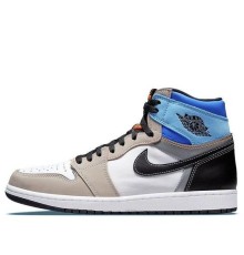 Nike Air Jordan 1 Retro высокие бежевые с цветными вставками OG Prototype DC6515-100