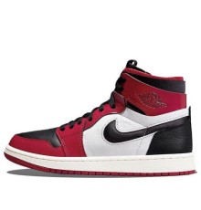 Nike Air Jordan 1 Chicago Bulls женские высокие красно-черные с белой вставкой CT0979-610