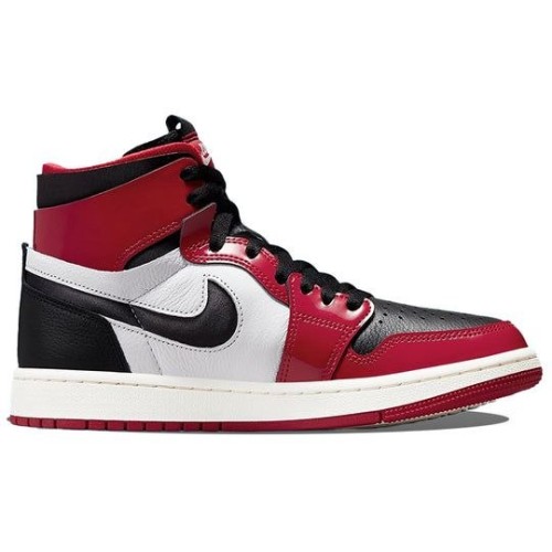Nike Air Jordan 1 Chicago Bulls женские высокие красно-черные с белой вставкой CT0979-610