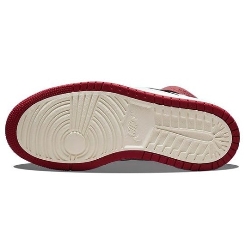 Nike Air Jordan 1 Chicago Bulls женские высокие красно-черные с белой вставкой CT0979-610