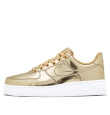 Кроссовки Nike Womens Air Force 1 SP Liquid Metal - Gold