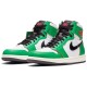 Nike Air Jordan 1 Retro High OG Lucky Green женские бело-зеленые высокие DB4612300