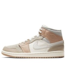 Nike Air Jordan 1 Mid Milan бело-бежевые высокие CV3044-100