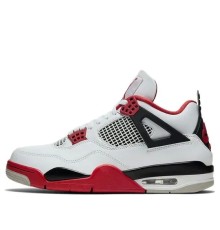 Белые кроссовки Nike Air Jordan 4 Retro OG Fire Red 2020