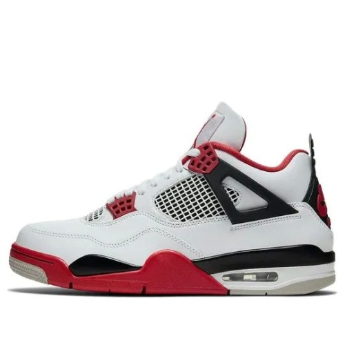 Белые кроссовки Nike Air Jordan 4 Retro OG Fire Red 2020