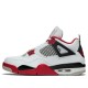 Белые кроссовки Nike Air Jordan 4 Retro OG Fire Red 2020