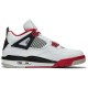 Белые кроссовки Nike Air Jordan 4 Retro OG Fire Red 2020