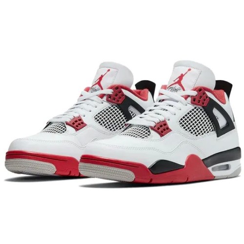 Белые кроссовки Nike Air Jordan 4 Retro OG Fire Red 2020