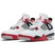 Белые кроссовки Nike Air Jordan 4 Retro OG Fire Red 2020