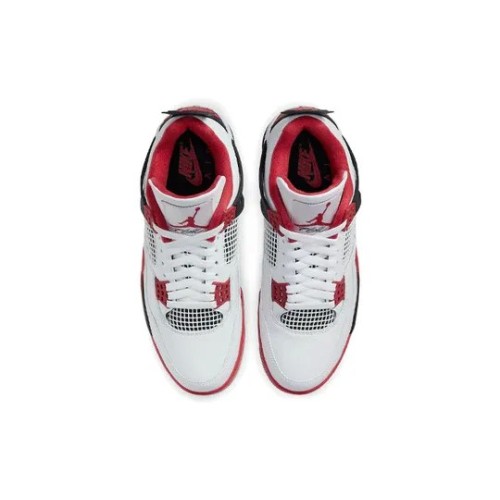 Белые кроссовки Nike Air Jordan 4 Retro OG Fire Red 2020