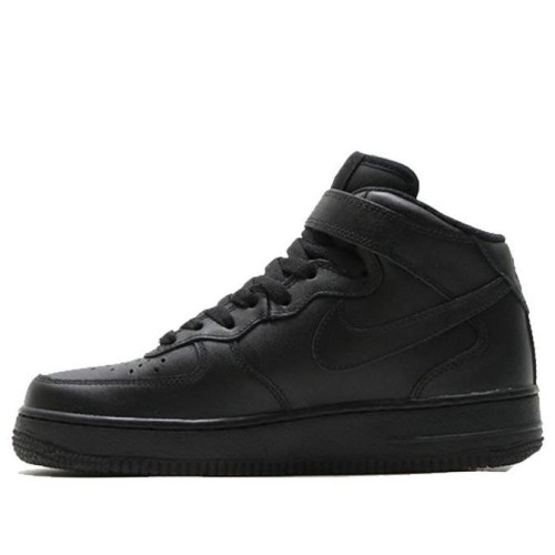Черные Nike Womens Air Force 1 Mid Blackout черные