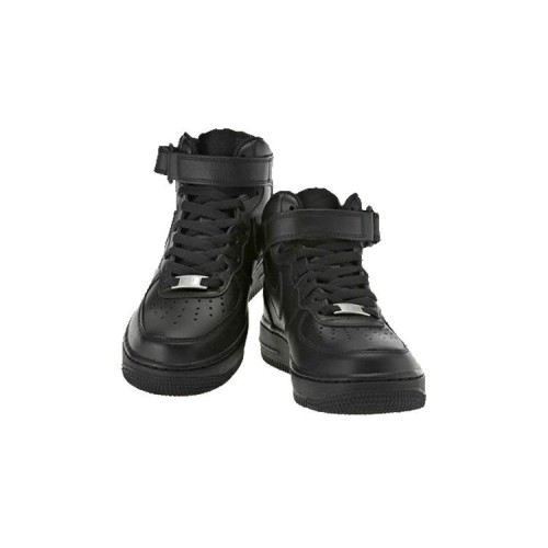 Черные Nike Womens Air Force 1 Mid Blackout черные