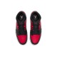 Кроссовки Nike Air Jordan 1 Mid Banned черно-красные высокие 554724-074
