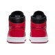 Кроссовки Nike Air Jordan 1 Mid Banned черно-красные высокие 554724-074