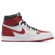 Кроссовки Nike Air Jordan 1 Retro выские красно-белые с черными вставками OG Heritage 555088-161