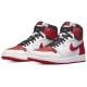 Кроссовки Nike Air Jordan 1 Retro выские красно-белые с черными вставками OG Heritage 555088-161