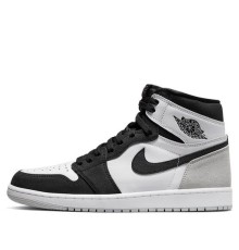 Кроссовки Nike Air Jordan 1 Retro черно-белые высокие с серыми вставками OG Stage Haze 555088-108