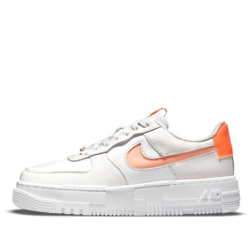 Кроссовки Air Force 1 Pixel White Orange бело-оранжевые