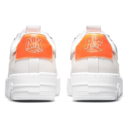 Кроссовки Air Force 1 Pixel White Orange бело-оранжевые
