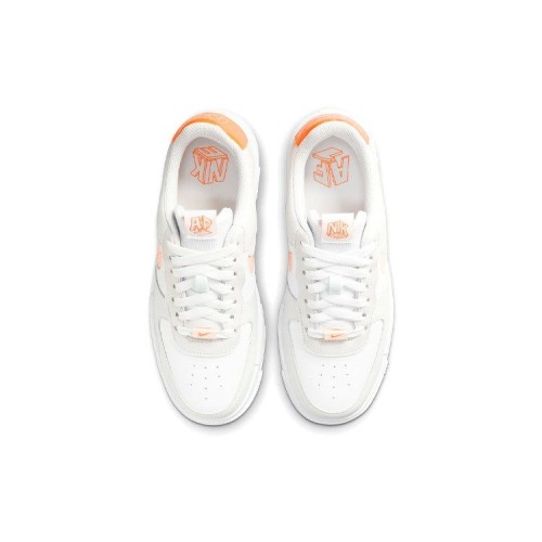 Кроссовки Air Force 1 Pixel White Orange бело-оранжевые