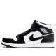 Кроссовки Nike Air Jordan 1 Mid SE черно-белые высокие DD1649-001