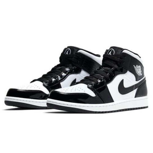 Кроссовки Nike Air Jordan 1 Mid SE черно-белые высокие DD1649-001