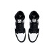 Кроссовки Nike Air Jordan 1 Mid SE Diamond черно-белые высокие DH6933-100