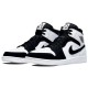 Кроссовки Nike Air Jordan 1 Mid SE Diamond черно-белые высокие DH6933-100