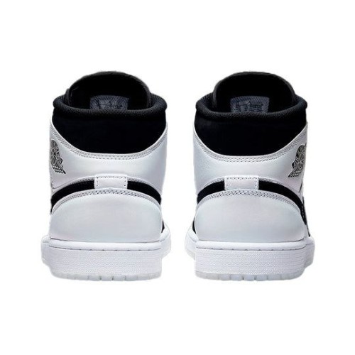 Кроссовки Nike Air Jordan 1 Mid SE Diamond черно-белые высокие DH6933-100